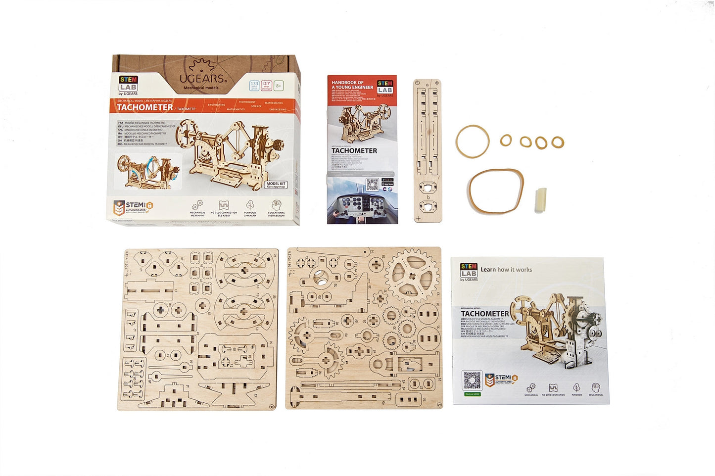 Ugears Stem Lab Tachometer ★Mechanical 3D Puzzle Kit Model Toys Gift Present Birthday Xmas Christmas Kids Adults