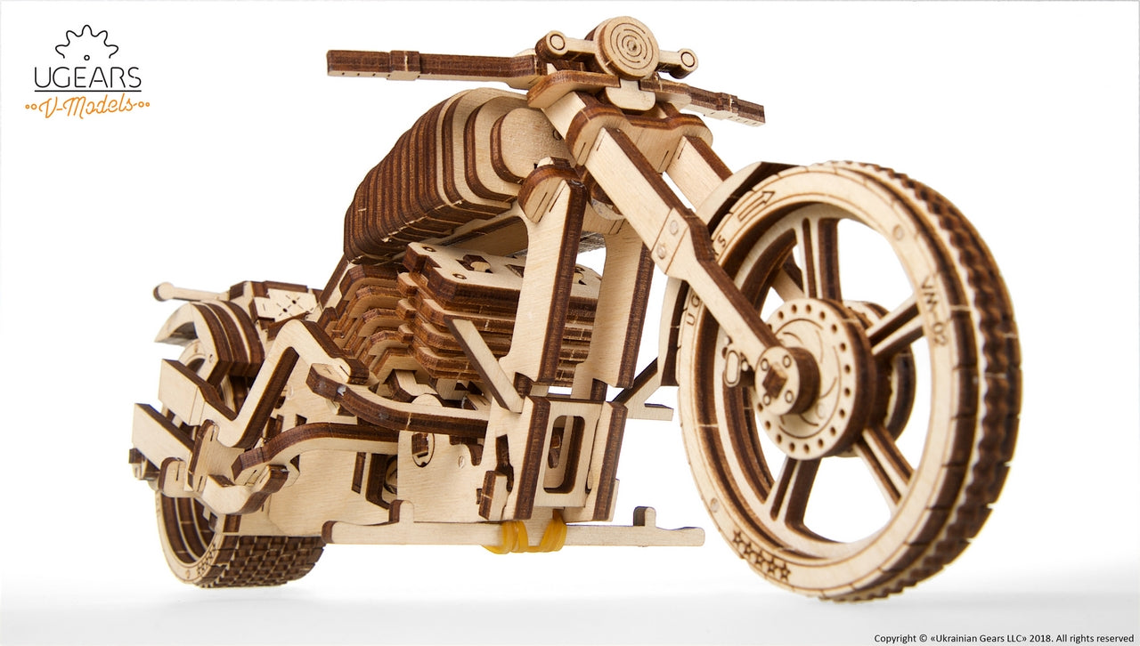 Ugears Bike Vm-02 ★Mechanical 3D Puzzle Kit Model Toys Gift Present Birthday Xmas Christmas Kids Adults