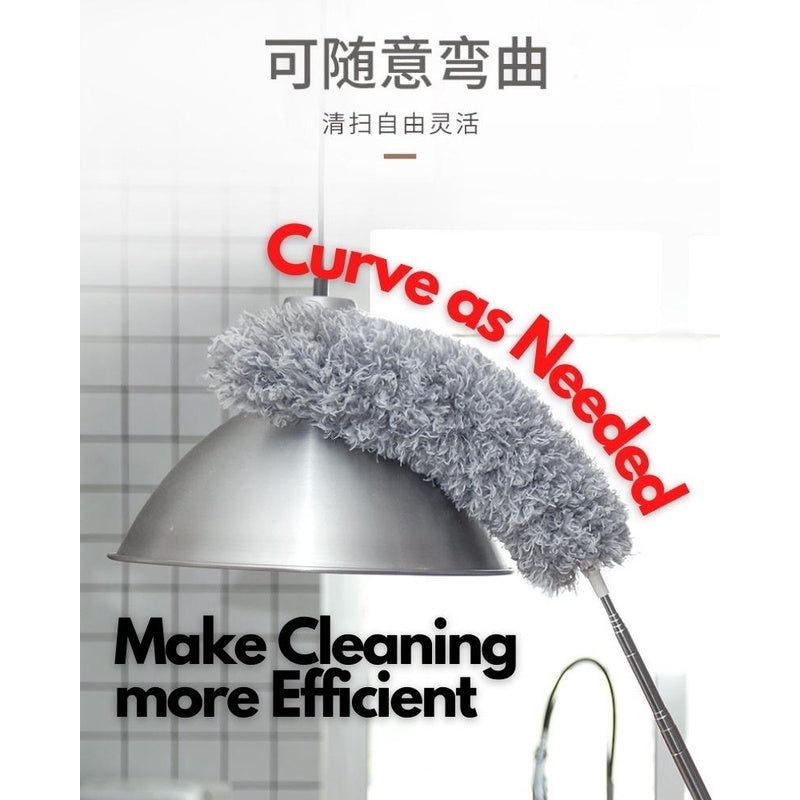 280CM Extendable Microfiber Duster Rod for Ceiling Fan High Area Cleaning Long Handle Dust Remover