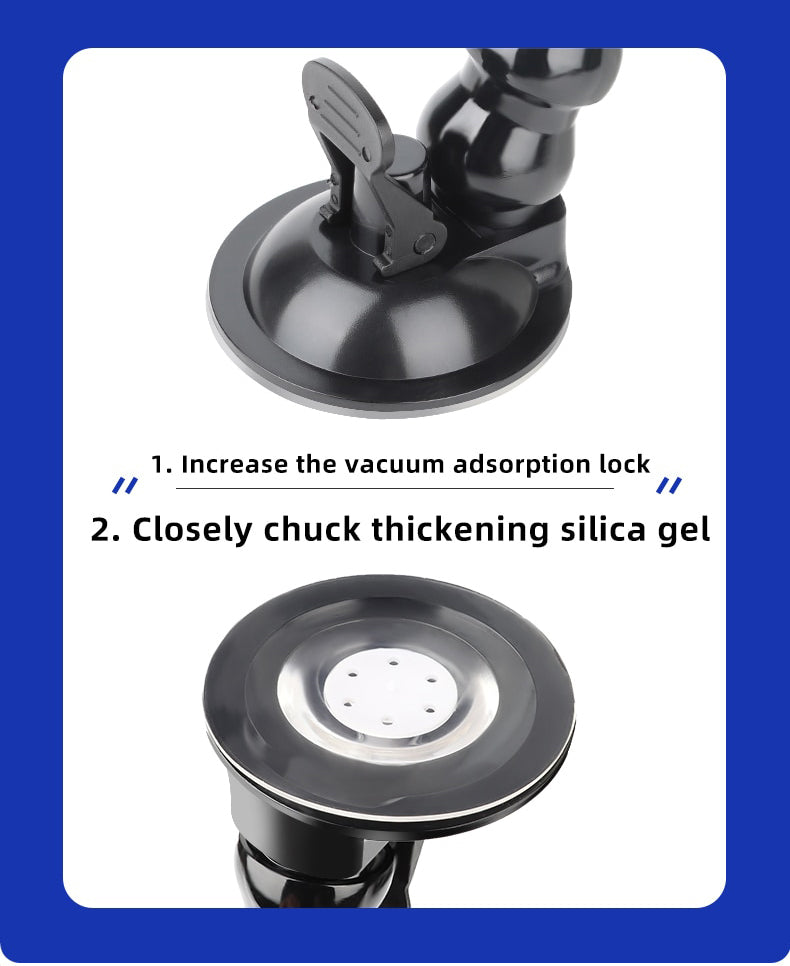 4 / 7-Section Flexible Gooseneck Extension Suction Cup Car Mount Holder with Phone Holder for Gopro Hero, Smart Phones