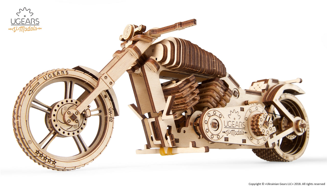 Ugears Bike Vm-02 ★Mechanical 3D Puzzle Kit Model Toys Gift Present Birthday Xmas Christmas Kids Adults