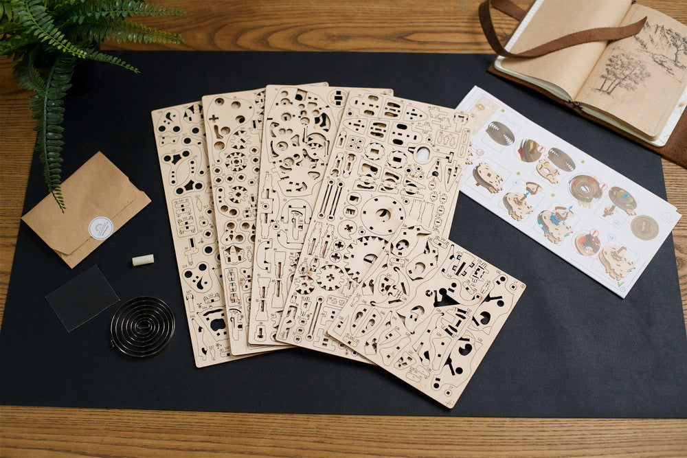 UGEARS Triceratops Dinosaur Wooden Model Kit