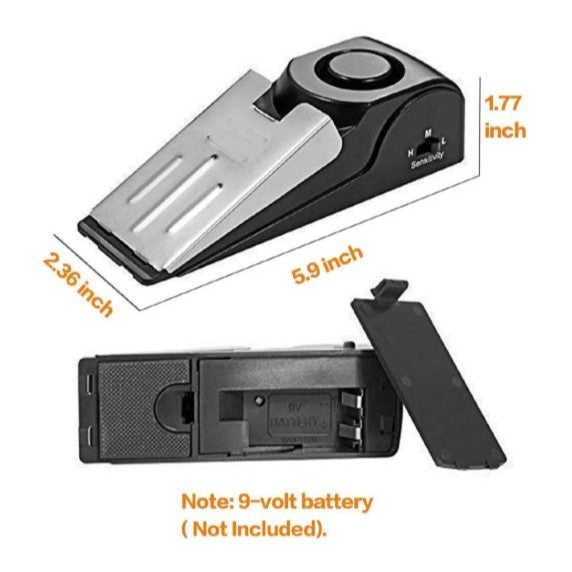 Anti-Theft Security Door Stopper Alarm Sensor 120 Decibel Door Stop Home Travel Floor Wedge Doorstop