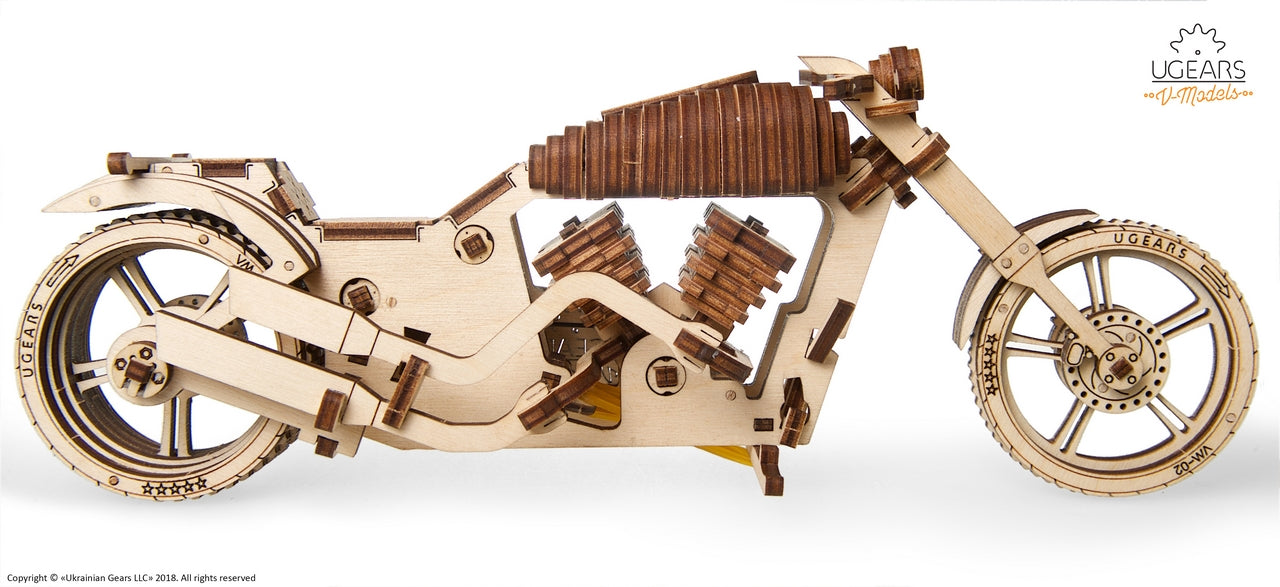 Ugears Bike Vm-02 ★Mechanical 3D Puzzle Kit Model Toys Gift Present Birthday Xmas Christmas Kids Adults