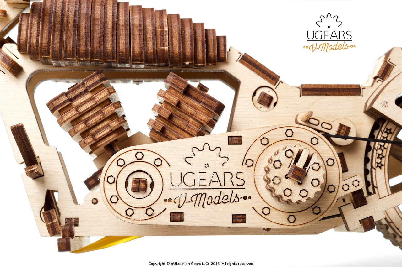 Ugears Bike Vm-02 ★Mechanical 3D Puzzle Kit Model Toys Gift Present Birthday Xmas Christmas Kids Adults