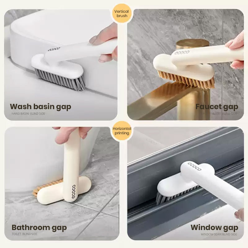 ECOCO Multi Function Gap Cleaning Brush 2 In 1 Rotary Seam Cleaner Brush 2in1 Bathroom Toilet Brush