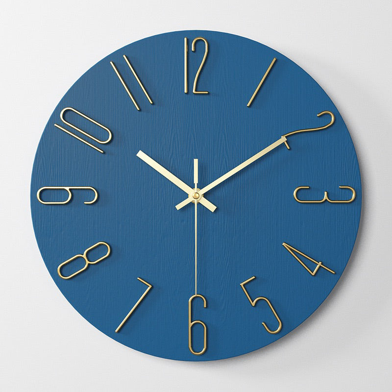 12 Inch Nordic Style Silent Hanging Wall Clock 30cm Minimalist Modern 3D Quartz Home Bedroom Office