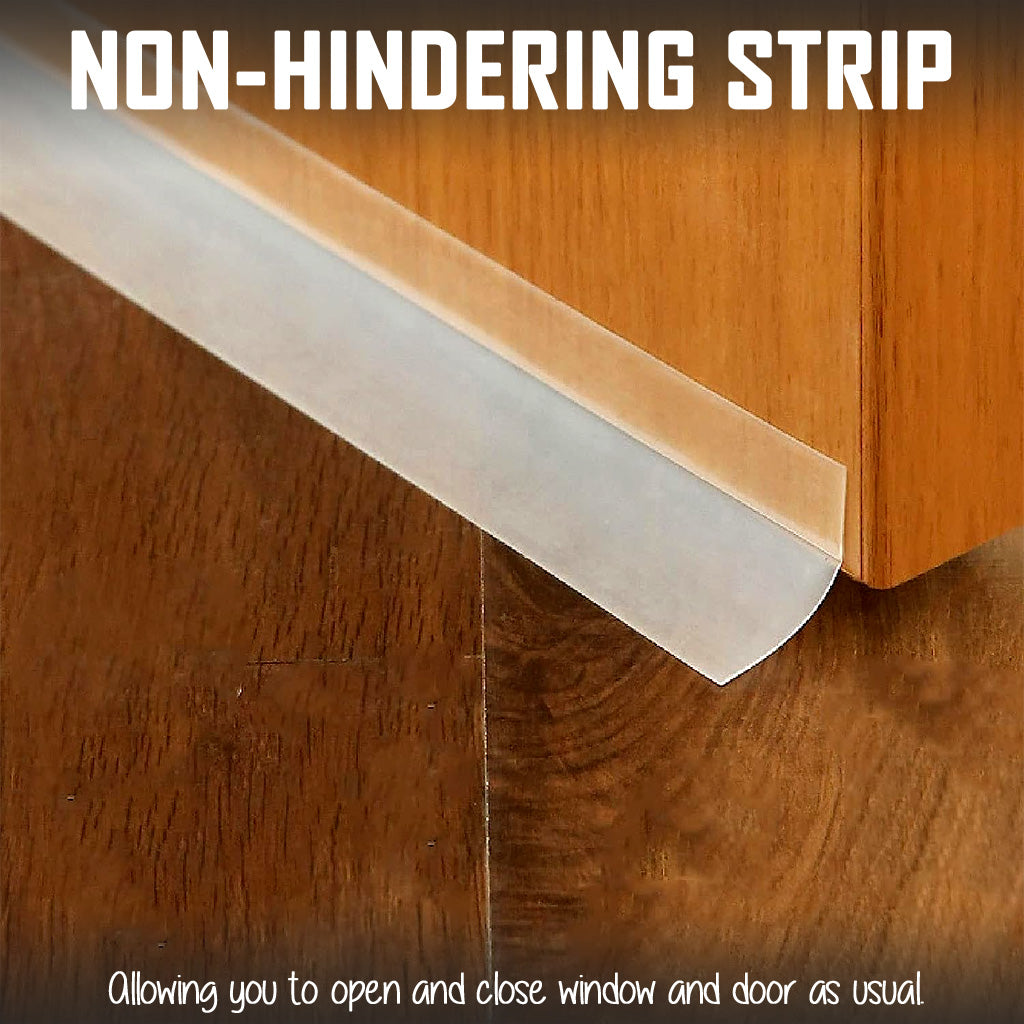 35mm / 45mm Silicone Gap Sealer Strip 5 Meter Window Glass Under Door Bottom Sealing Strip Seal Block Insect Haze Smoke Sound Proof Blocker