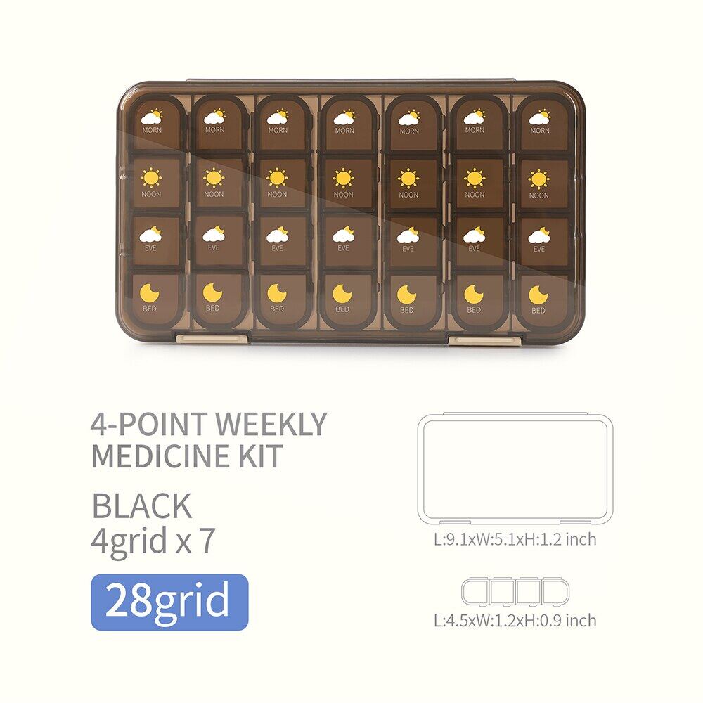 21 / 28 Grids Weekly Pill Organizer 7 Days Travel Medicine Storage Case Box Portable Large Capacity