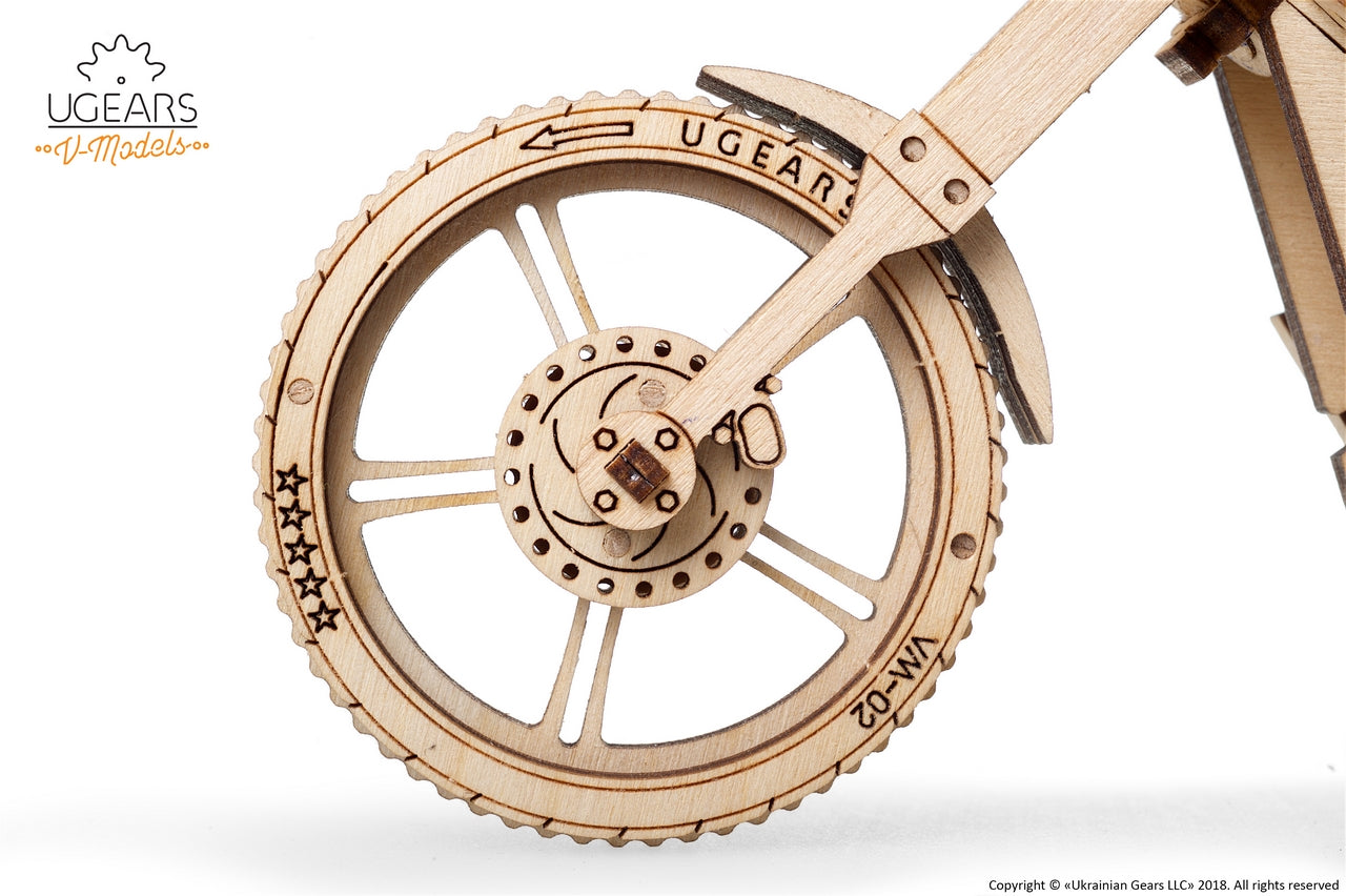 Ugears Bike Vm-02 ★Mechanical 3D Puzzle Kit Model Toys Gift Present Birthday Xmas Christmas Kids Adults