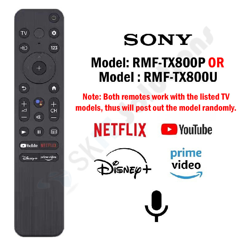 Replacement Sony Smart Bravia TV Remote Control w/ Voice RM-L1370 RMT-TX300P TX800P TX800U TX520P TX500P TX310P TX200P