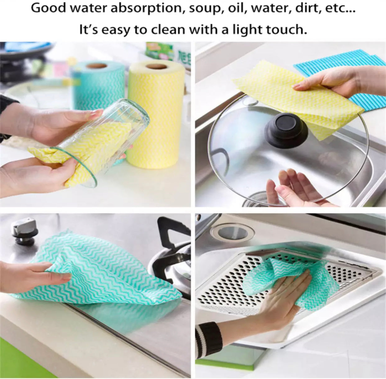 Disposable Rag Kitchen Environmental Protection Non-Woven Cloth Dish Towel Free Cutting Multi-Purpose Cleaning Cloth