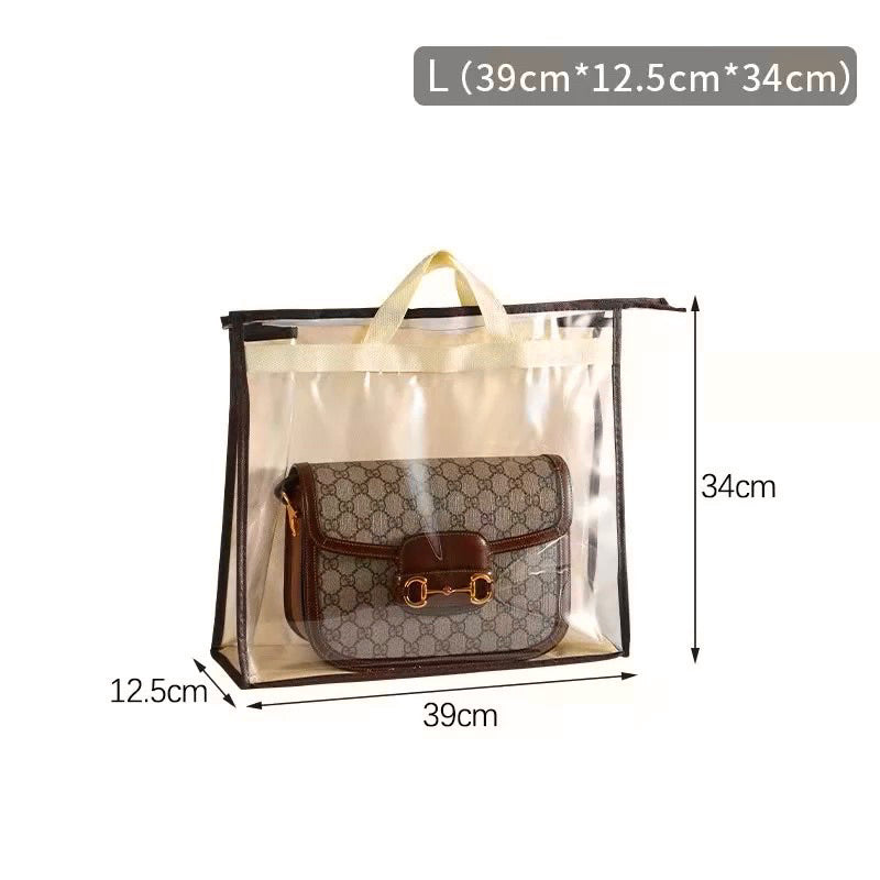 Transparent PVC Handbag Dust Cover Hanging Storage Organizer Closet Protector Wardrobe Bag