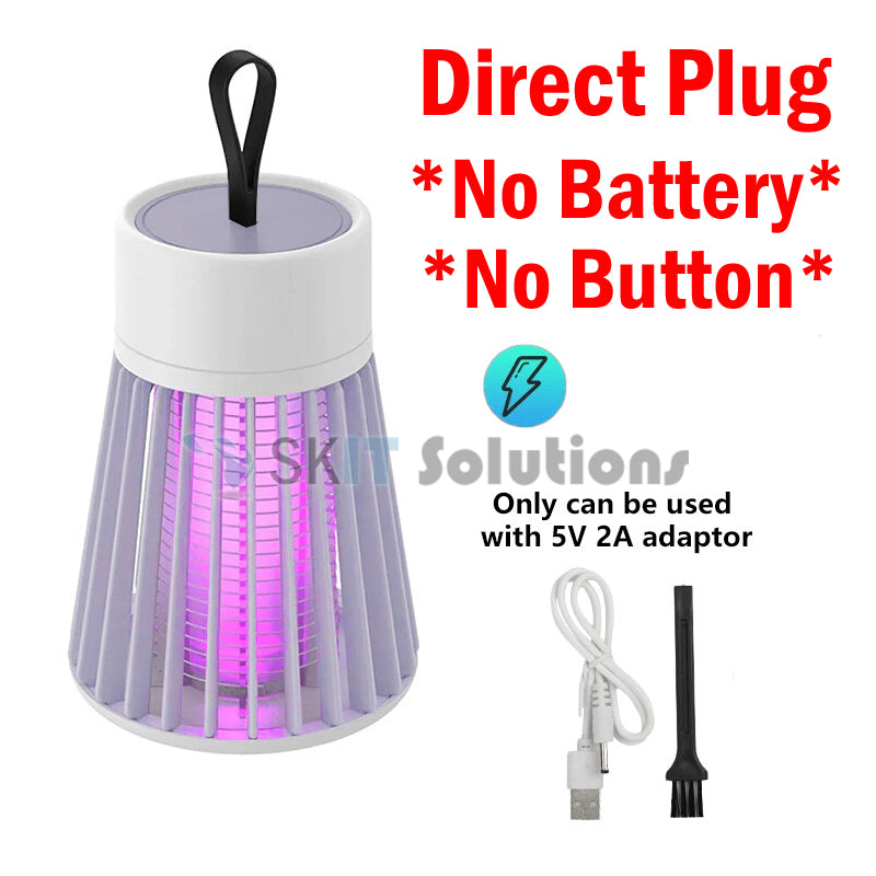UV Mosquito Killer Lamp Electric Shock USB Rechargeable Insect Trap Zapper Repellent Fly Catcher