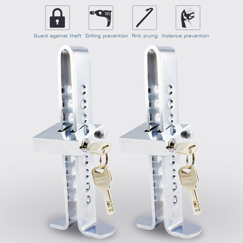 Universal Car Pedal Lock Anti-Theft Auto Solid Stainless Steel Brake Clutch Lock Vehicle Security Protection Supplies