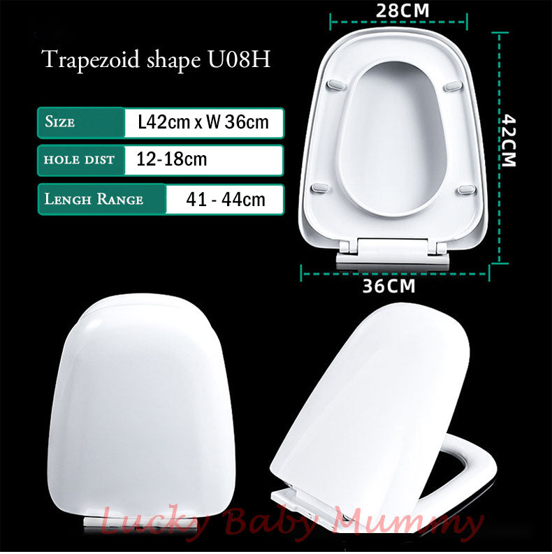 Toilet Seat Cover Quick Release Silent Slow Close Extra Thickness Easy Install Lid Seatcover 马桶盖