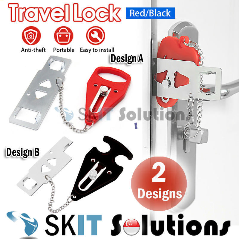 Portable Travel Door Lock Home Security Keypad Lockdown Locker Door Stopper Anti-Theft for Safety Privacy Hotel Home