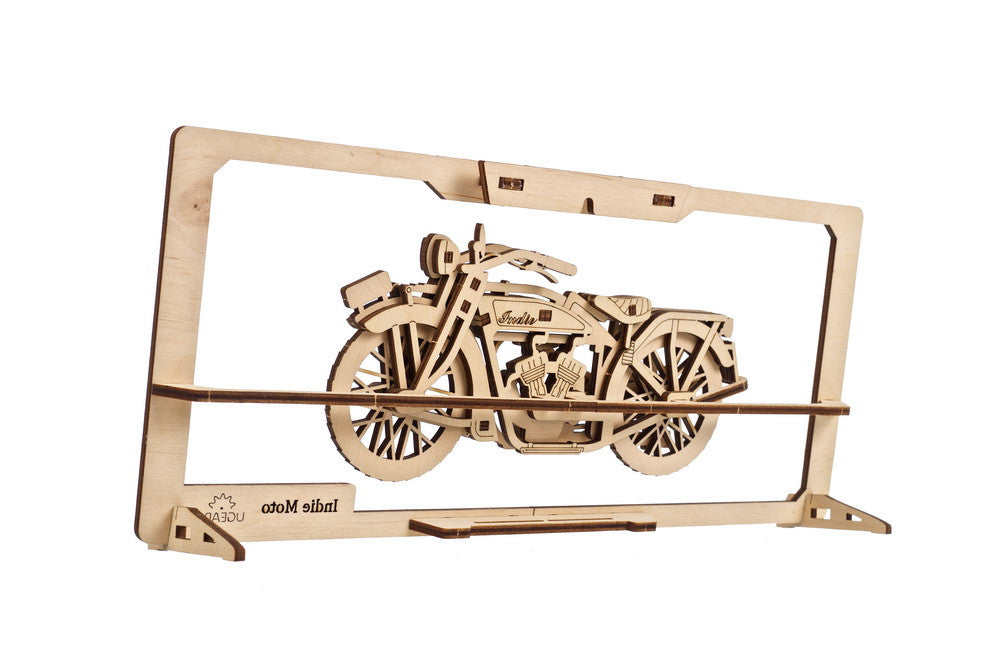 Ugears Indie Moto 2.5D Mechanical Puzzle Kit Model Toys Gift Present Birthday Xmas Christmas Kids Adults