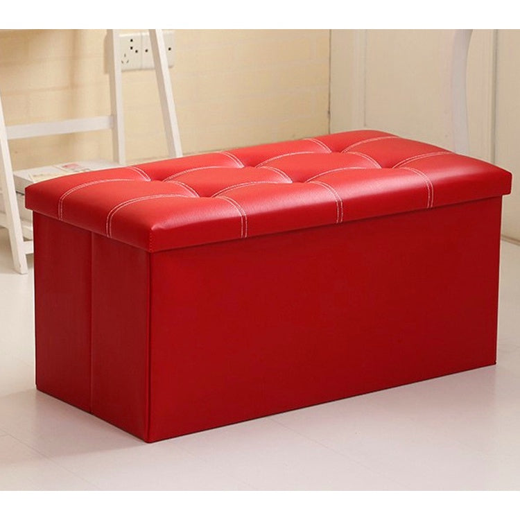 Ottoman Fabric / Leather Storage Box Foldable Sofa Seat Stool Organizer Bench Home Living Space Saving Organiser