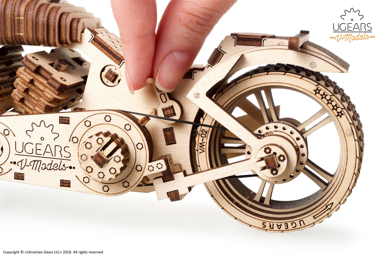 Ugears Bike Vm-02 ★Mechanical 3D Puzzle Kit Model Toys Gift Present Birthday Xmas Christmas Kids Adults