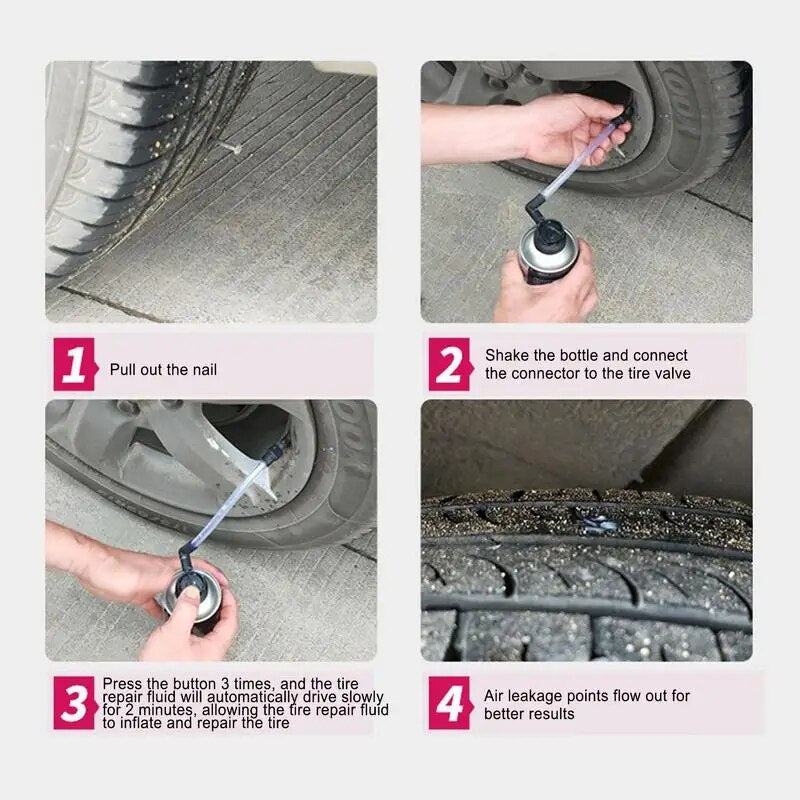 Flamingo Tire Sealant & Inflator F015 Puncture Vacuum Repair Spray Repairing Liquid Fluid Inner Tube Car Motorcycle Bike