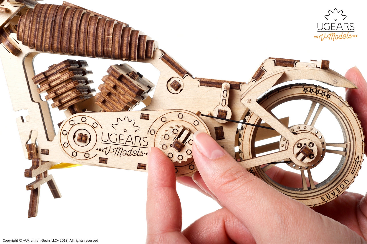 Ugears Bike Vm-02 ★Mechanical 3D Puzzle Kit Model Toys Gift Present Birthday Xmas Christmas Kids Adults