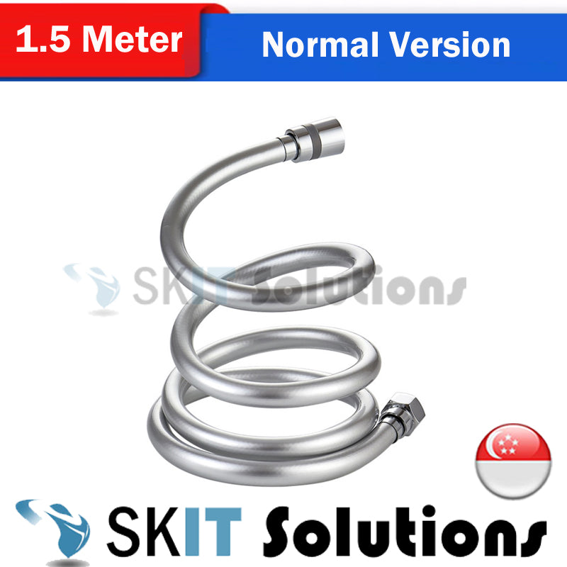 1.5m/2m Premium PVC Shower Hose Pipe with Brass Connections & Nut Flexible Anti-Twisting Plastic Bidet Head Extension