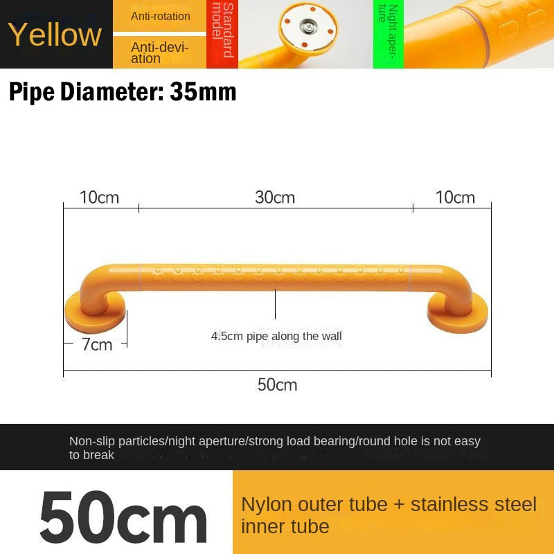 Safety Grab Bar Toilet Bathroom Stairway Handrail Anti Slip Shower Bar Handle Luminous Effect Elderly Patient Disabled