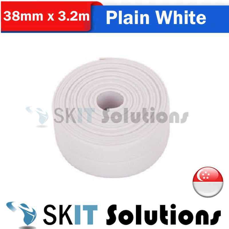 PVC Waterproof Self-Adhesive Sealing Wonder Tape Strip for Bathroom Bathtub Toilet Washing Basin Wall Kitchen Sink Stove Edge Countertop Floor Caulk