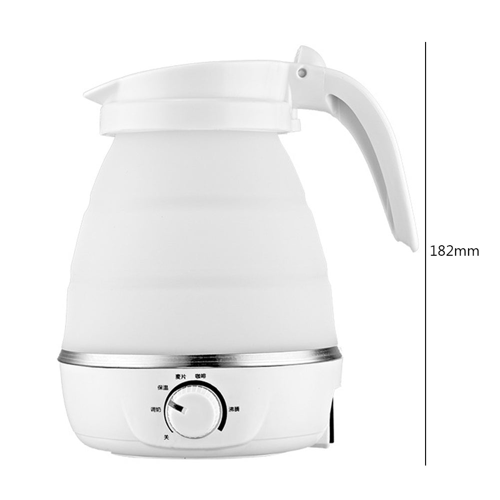 600ML Mini Folding Electric Travel Water Kettle 304 Stainless Steel Food Grade Silicone Kitchen Foldable Kettles Teapot
