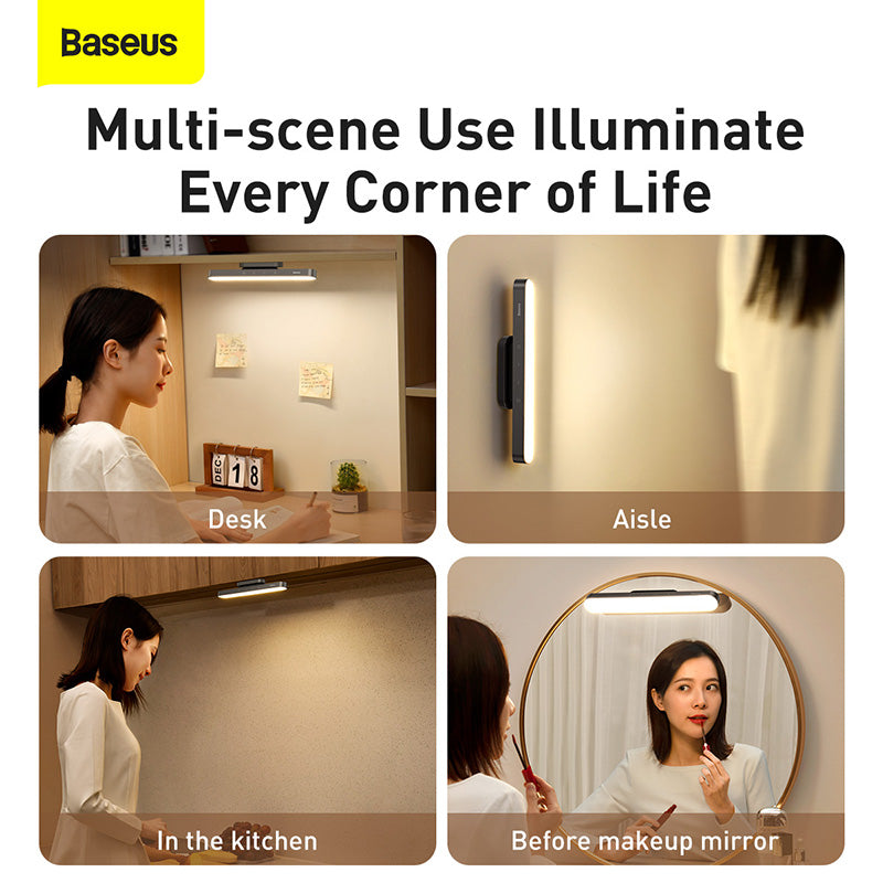 Baseus Magnetic Charging Desk Lamp LED Hanging Stepless Dimming Charging Table Night Light for Study Wardrobe Bedroom Kitchen