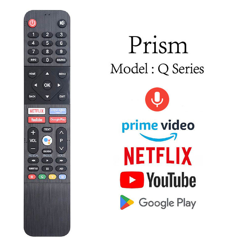Universal Replacement Remote for PRISM+ 4K Smart Android TV with Voice Control for Q Series E Series