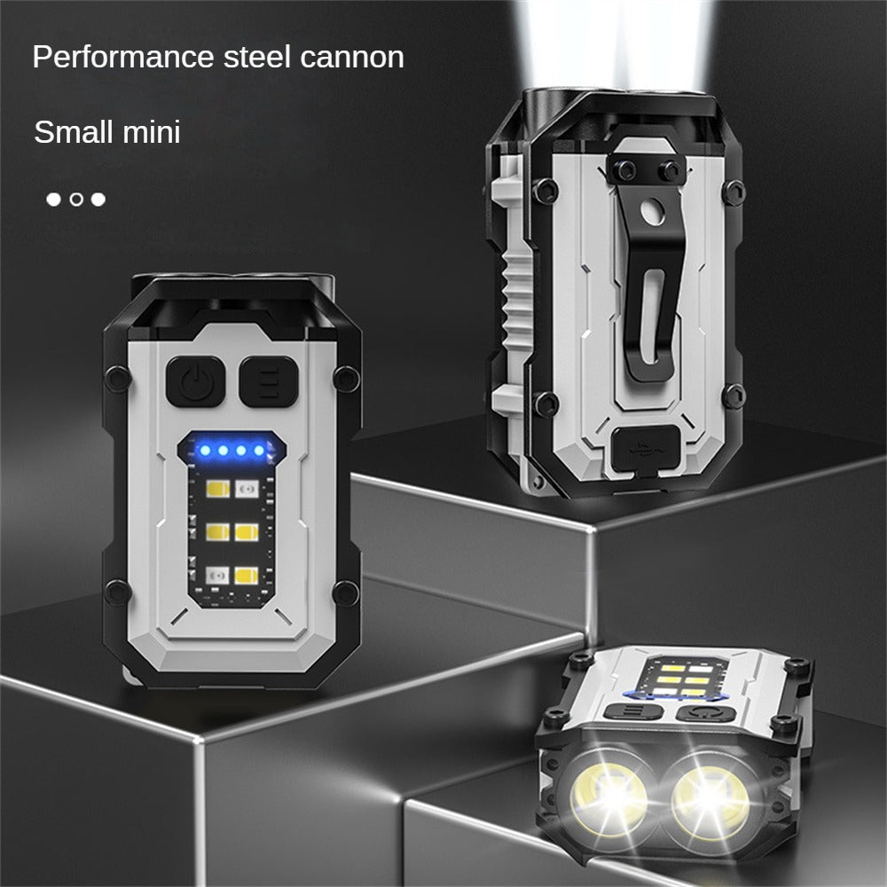 Portable Mini Flashlight Torch COB LED Work Light Waterproof USB-C Rechargeable Magnetic Emergency Lamp