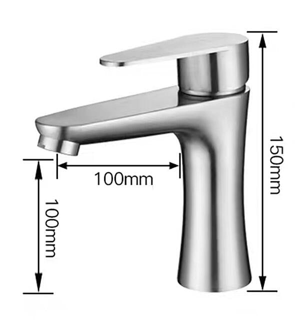SUS304 Stainless Steel Toilet Basin Faucet Cold Water Tap Household Under Table Basin Bathroom Cabinet Washbasin Sink