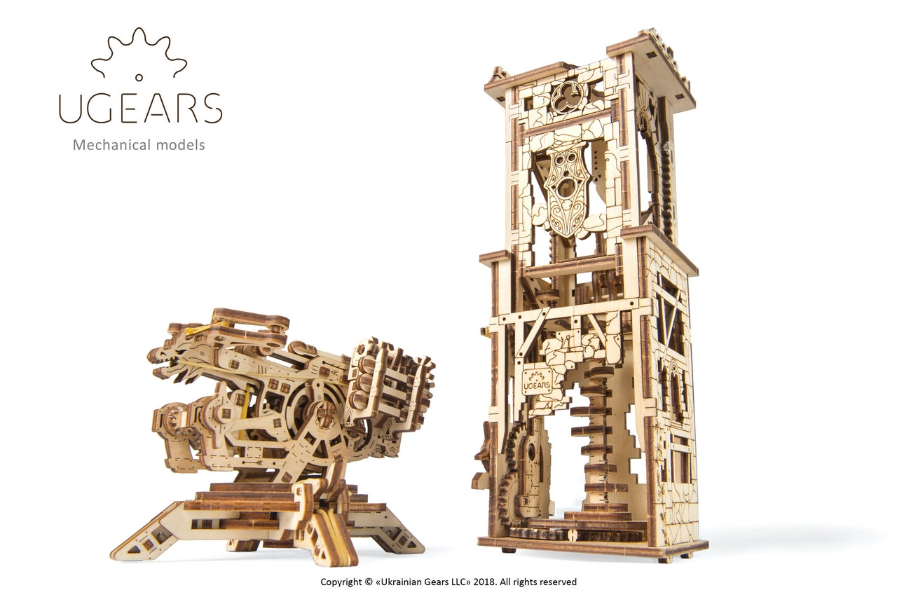 Ugears Archballista-Tower ★Mechanical 3D Puzzle Kit Model Toys Gift Present Birthday Xmas Christmas Kids Adults