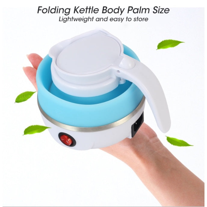 600ML Mini Folding Electric Travel Water Kettle 304 Stainless Steel Food Grade Silicone Kitchen Foldable Kettles Teapot