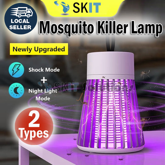 UV Mosquito Killer Lamp Electric Shock USB Rechargeable Insect Trap Zapper Repellent Fly Catcher