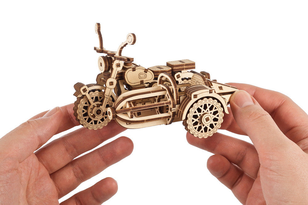 Ugears Hagrid's Flying Motorbike™ with Sidecar 3D Mechanical Model Wooden Puzzle DIY Kits