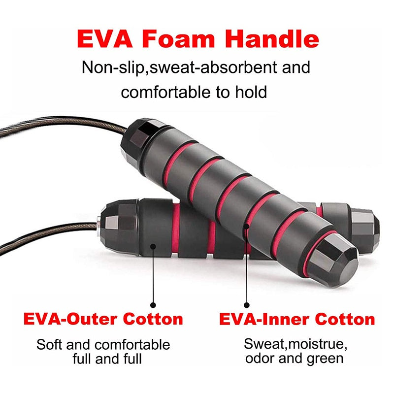 Adjustable Skipping Rope Jump Rope Fitness Training Weight Loss Exercise Cardio Workout Men Women