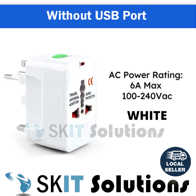 Universal / International / Worldwide Travel Adaptor All-In-One with USB / Type-C Charging Ports