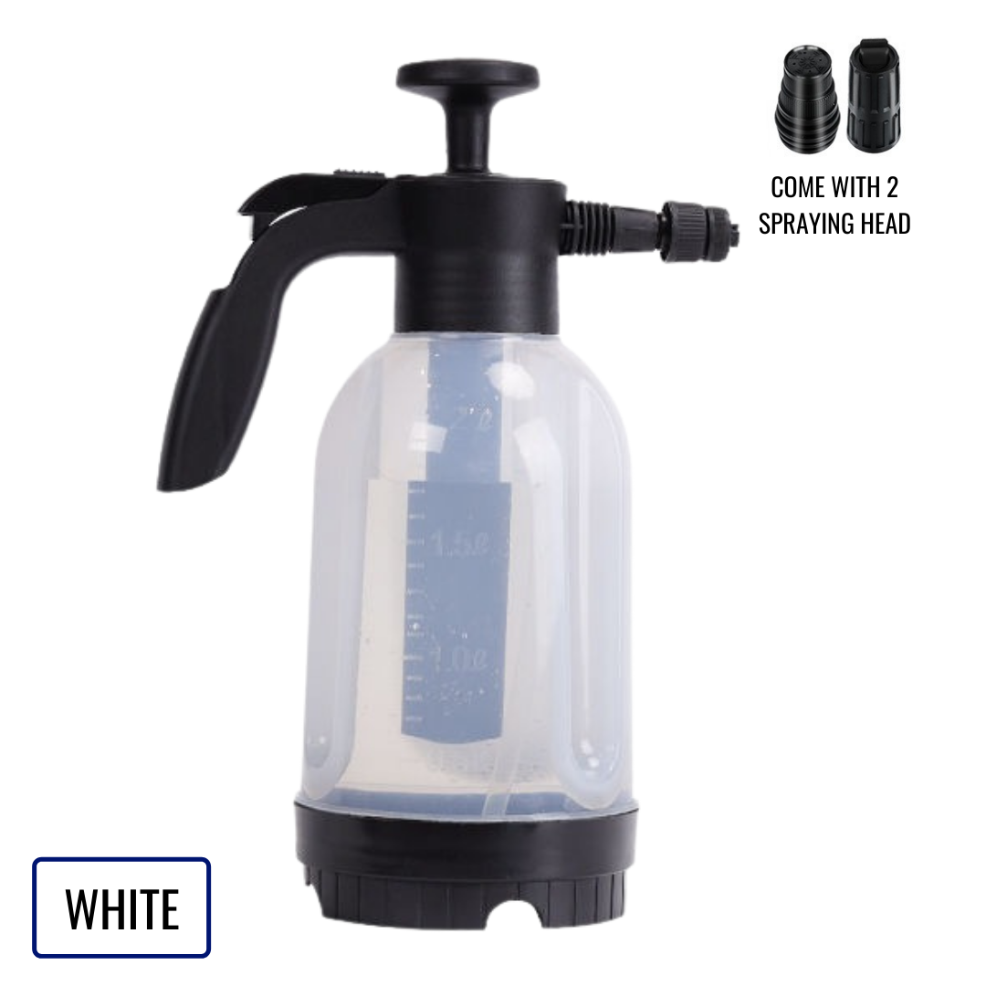 2000ML Pressurized Car Wash Snow Foam Sprayer Bottle High Pressure Spray Manual Air Pressure Aircon Washing Cleaning