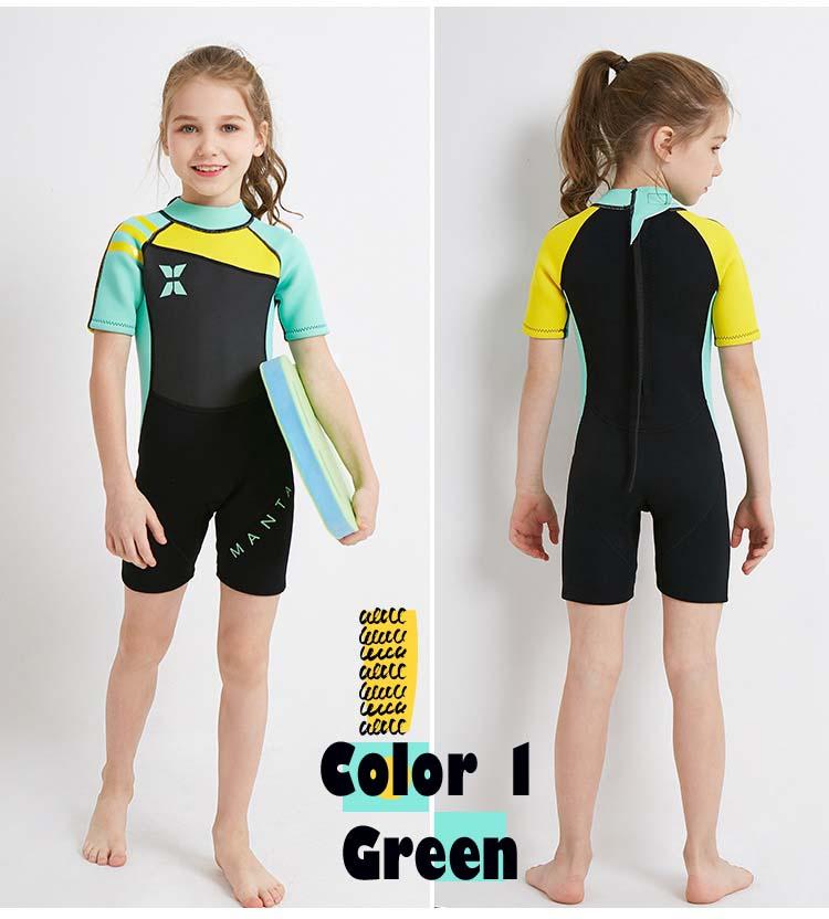 KIDS Thick Swimsuit ★ WS-18813 Short Sleeve Swimming Costume Wear Suit Diving ★ Swim Clothes Boy and Girl