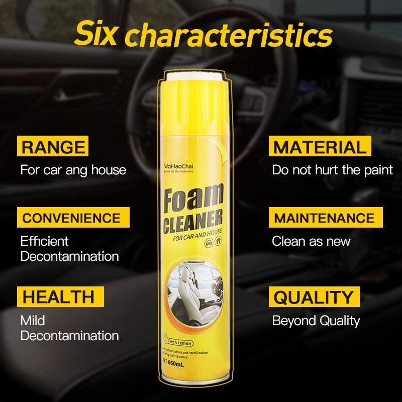 650ML Foam Cleaner Spray Multi-Functional Stain Remover Car Home Anti Bacterial All Purpose Cleaning