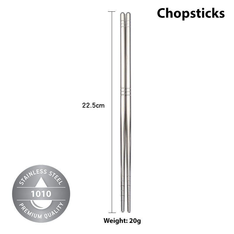 Stainless Steel Cutlery Set Fork Spoon Knife Chopsticks Soup Spoon Tea Spoon Kitchen Utensils Gift