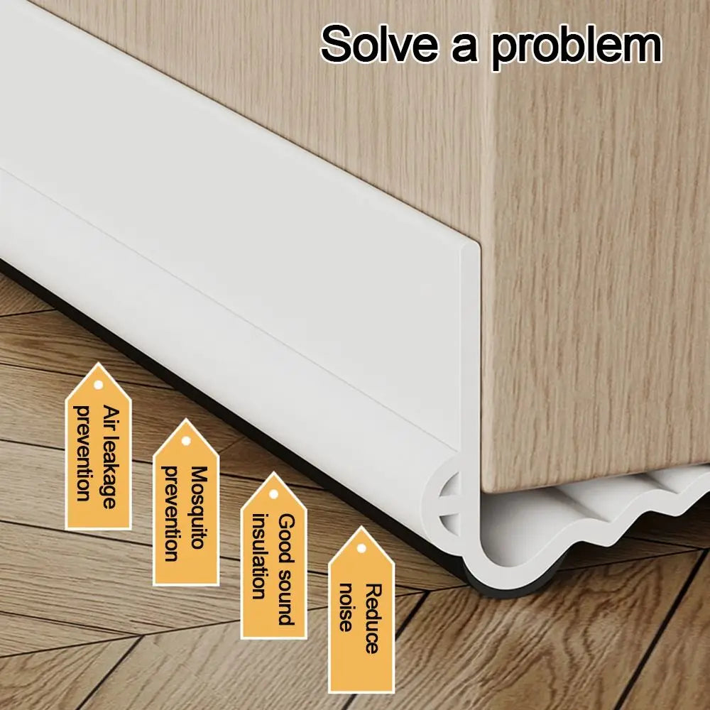 Upgraded 3rd Gen Under Door Bottom Sealing Strip Draft Stopper Blocker Seal Gap Sealer Block Sound Noise Reduce Proof Insert Dust Aircon