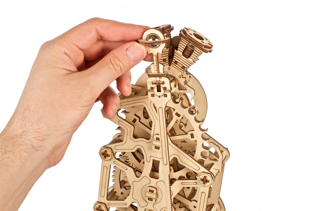 Ugears Engine Clock 3D Mechanical Model Wooden Puzzle DIY Kits