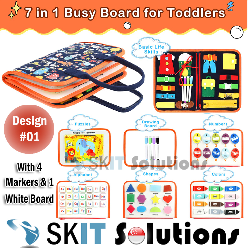 Toddler Busy Board Montessori Sensory Activity Board Early Developing Development Book Preschool Educational Travel Toys