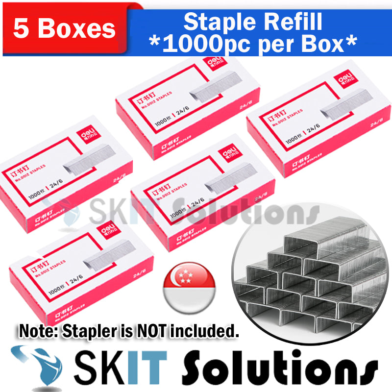 360° Smart Stapler with Staple Refill Swivel Rotating Swing-Arm Seam Binding Home Office Stationery