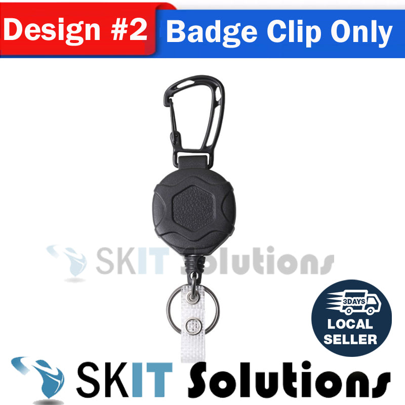 Retractable Heavy Duty Badge Reel Keychain Id Holder Card Clip Student Worker Tag Cover Case