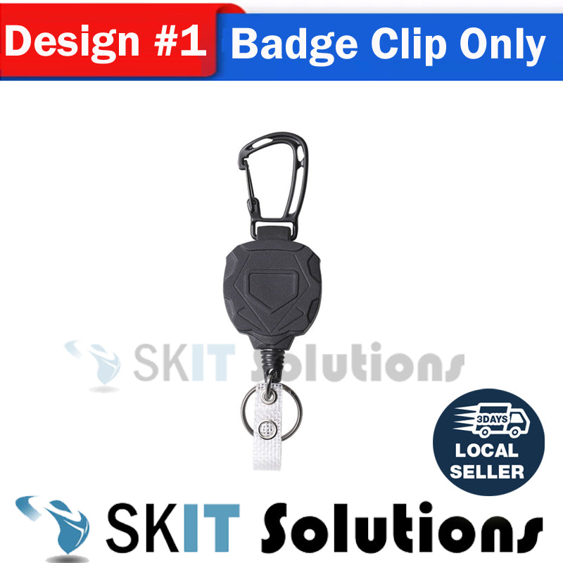 Retractable Heavy Duty Badge Reel Keychain Id Holder Card Clip Student Worker Tag Cover Case